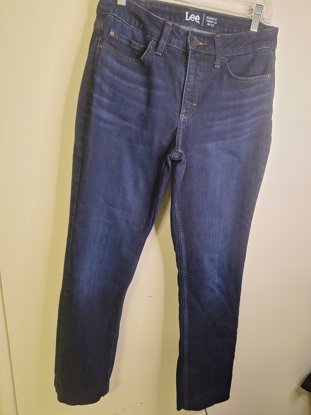 Lee Women’s Straight-Leg Jeans in Dark Indigo Size 8